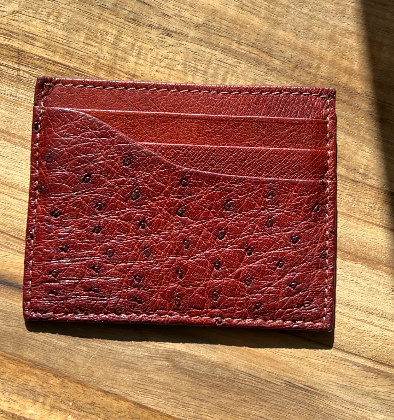 Leone Ostrich leather card holder - photo 2