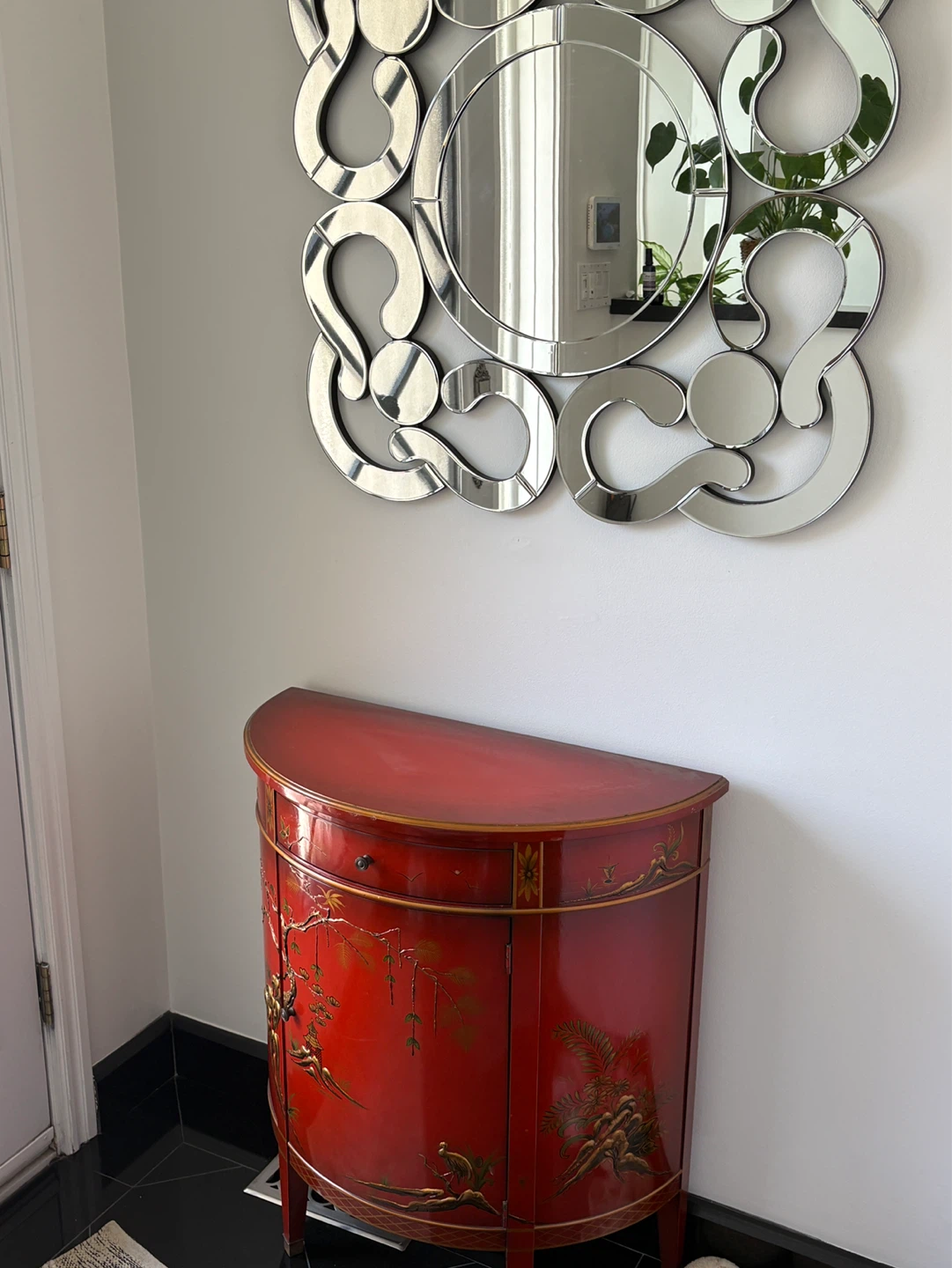 Beautiful Redwood Asian Sideboard