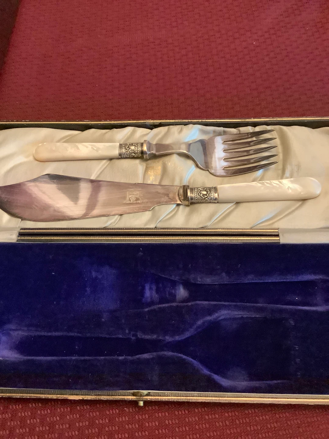 Vintage Mother of Pearl Cutlery Set - Fish Knife and Fork