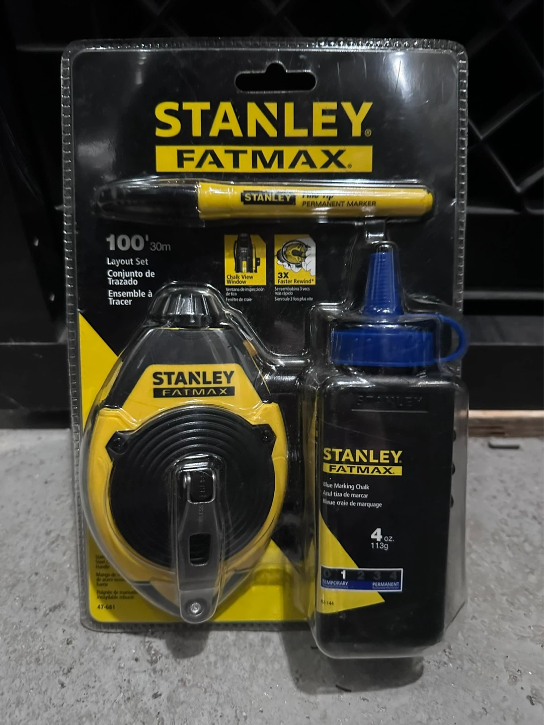 NEW Stanley String line Set with Chalk and Marker