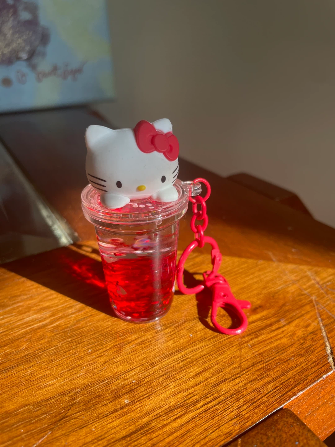 Hello Kitty Glitter Cup Keychain