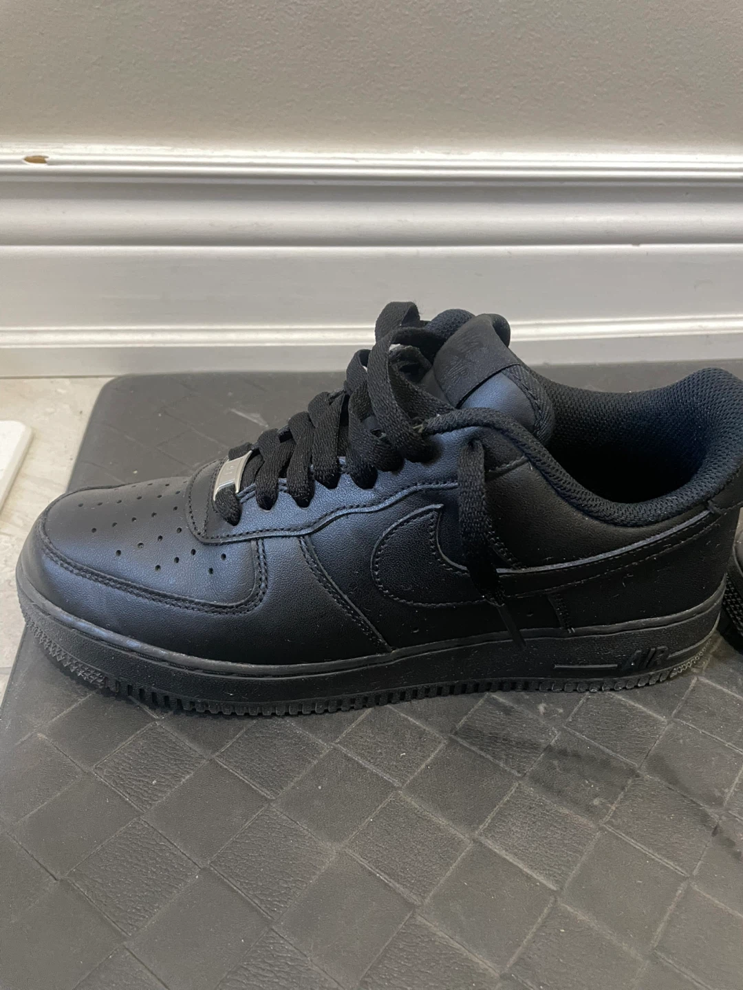 Nike Air Force 1 Low Black Leather Sneakers