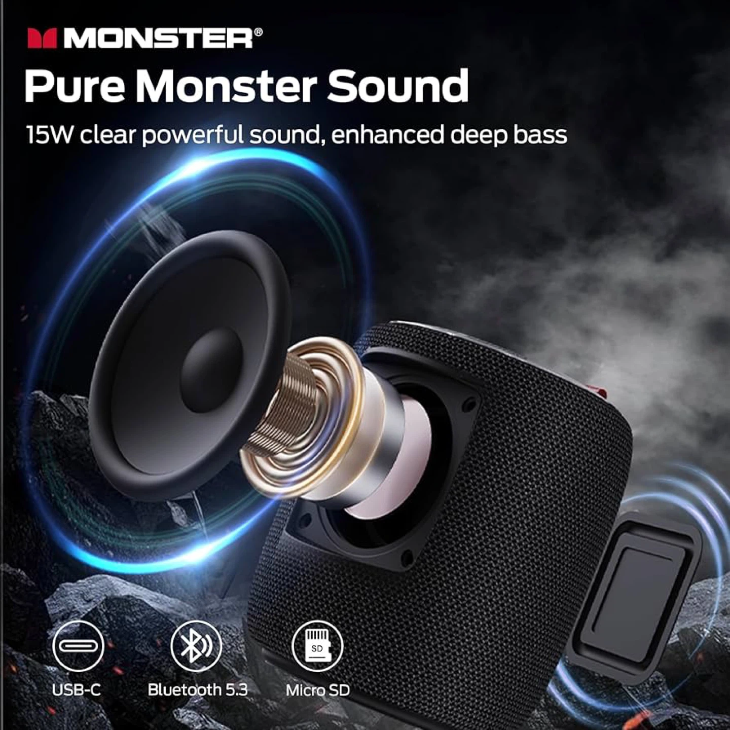 Monster Bluetooth Speaker – Waterproof Portable - photo 2