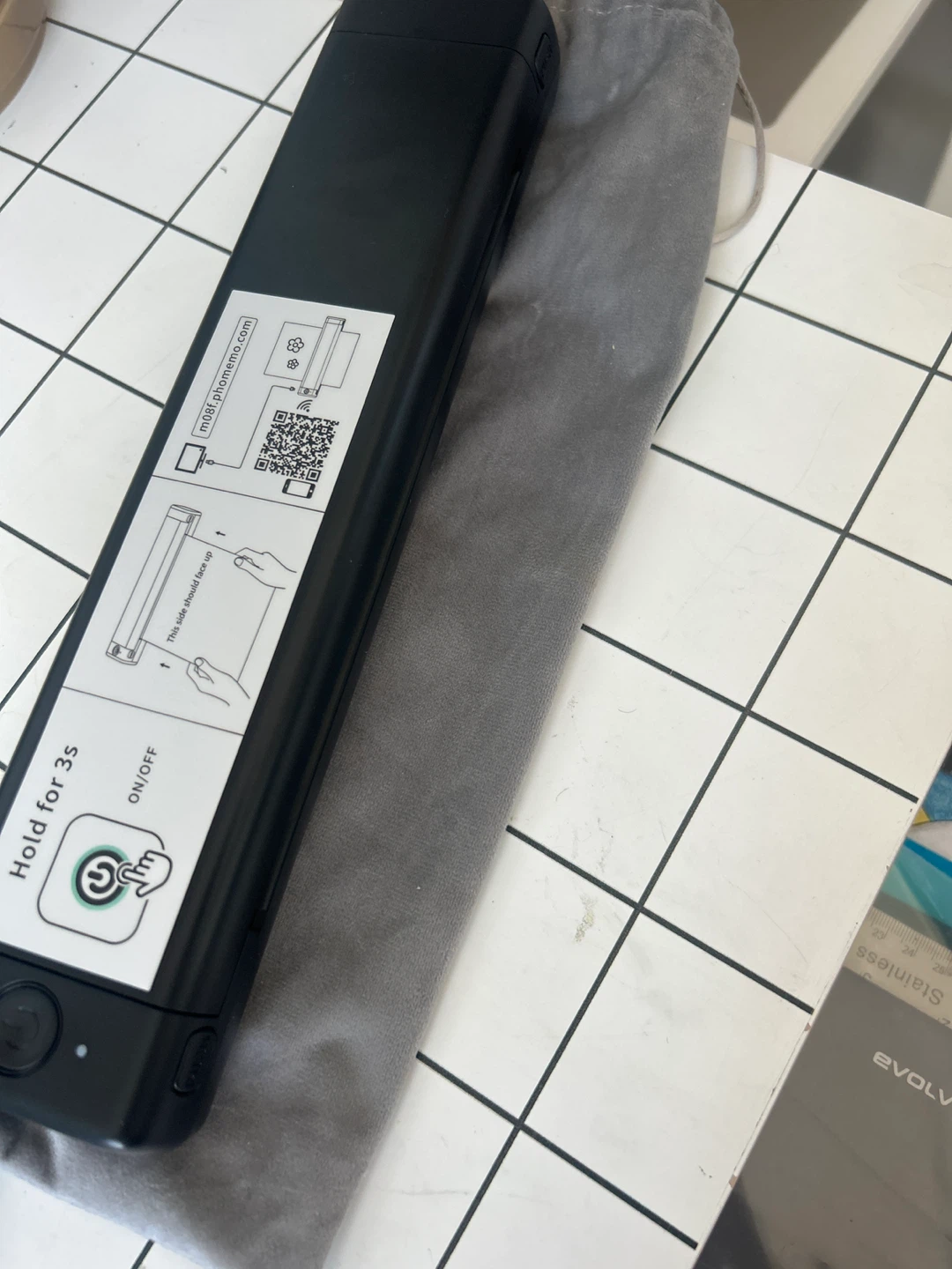 Portable thermal printer with Grey Pouch