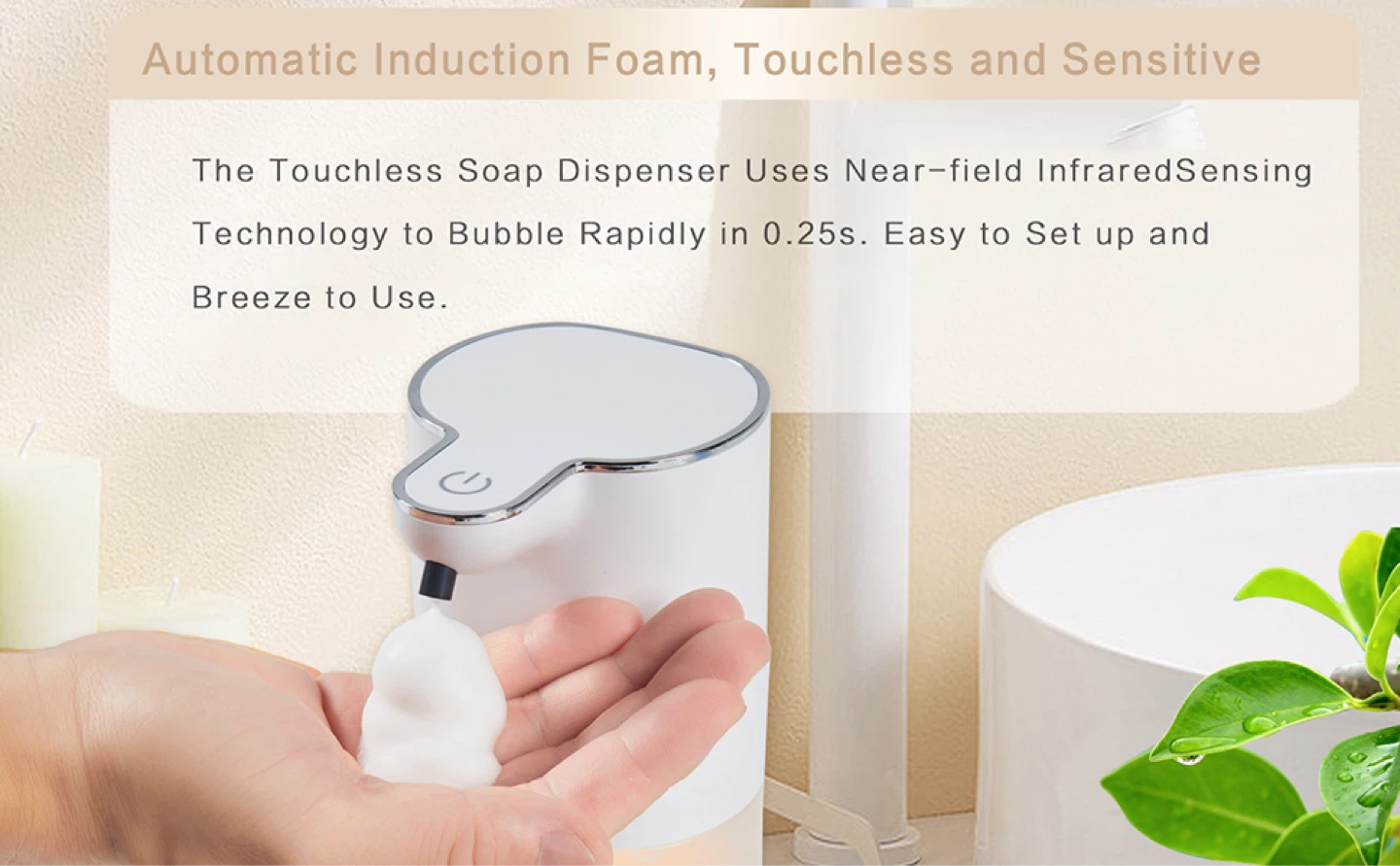 Automatic Foaming Soap Dispenser – Touchless & Rechargeable
