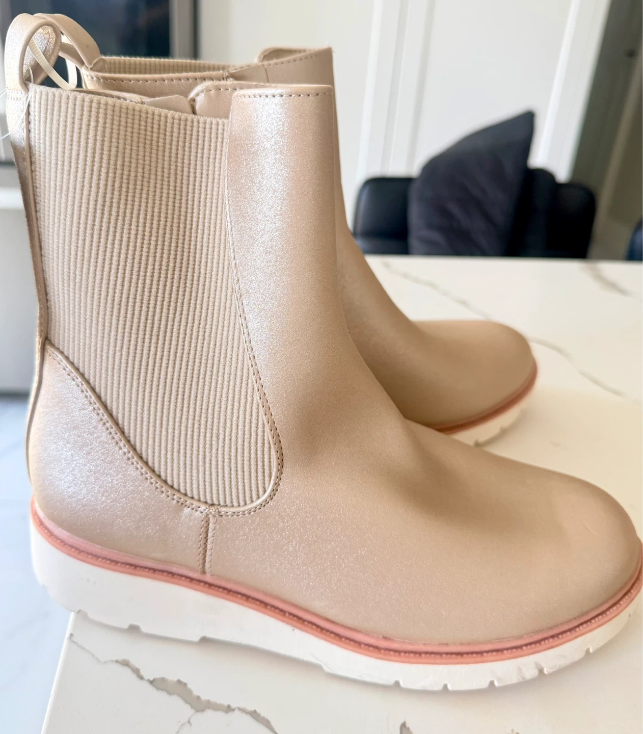 Women's Beige Chelsea Boots