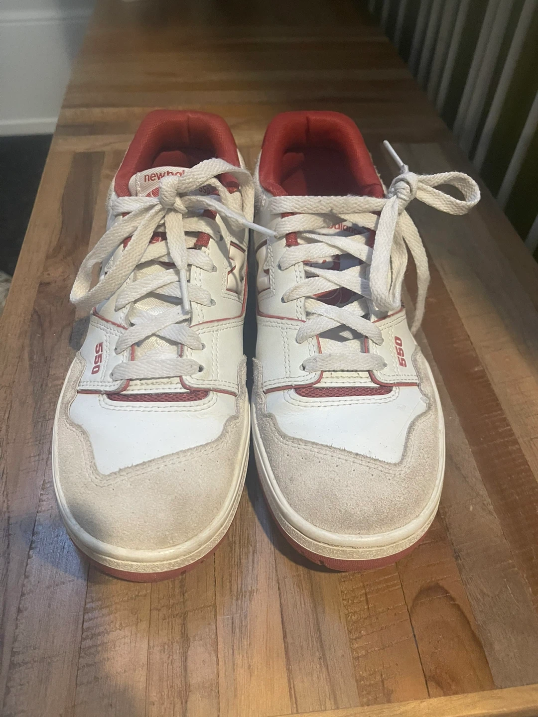 New Balance 550 White Red Sneakers - photo 3