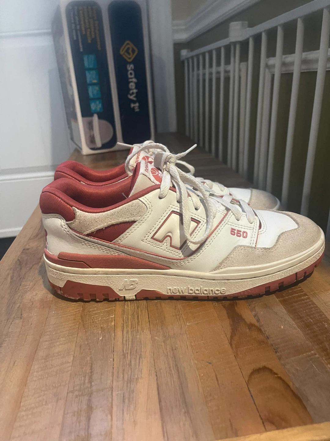 New Balance 550 White Red Sneakers