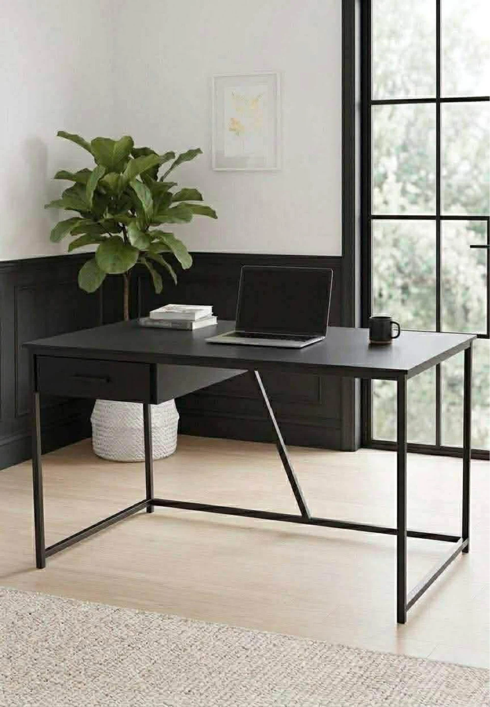 Modern Writing Desk with Drawer - photo 4