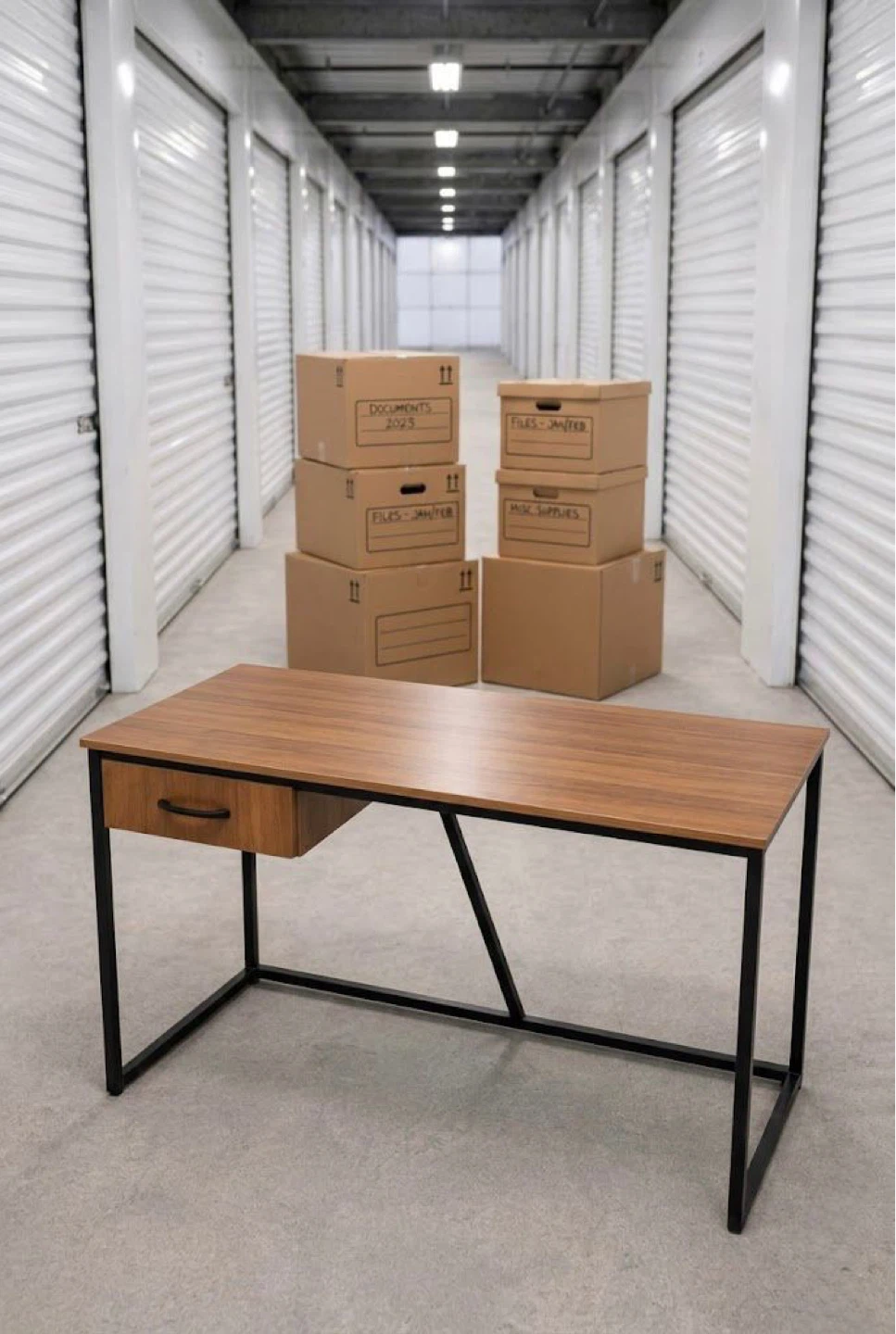 Modern Writing Desk with Drawer - photo 2