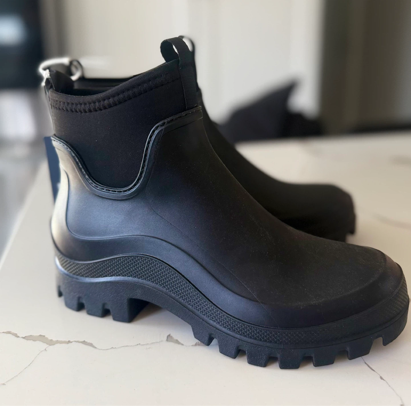Black Waterproof Ankle Boots