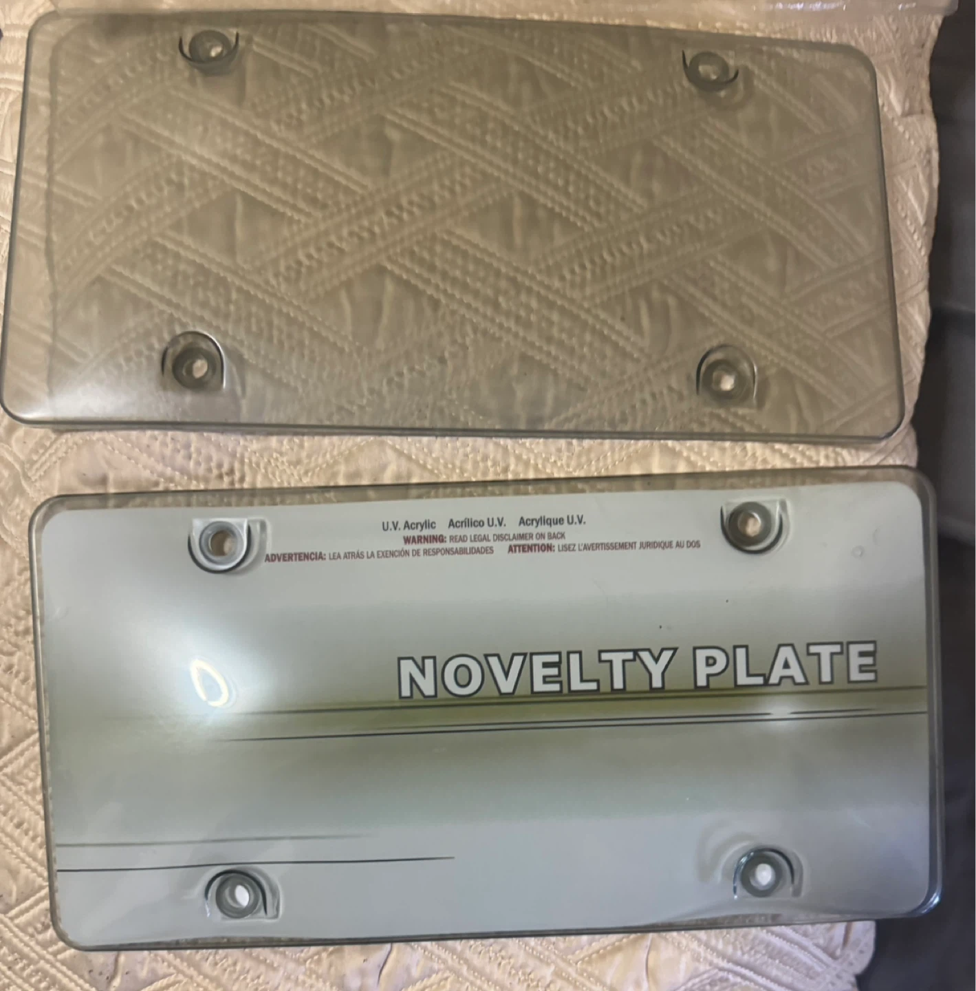 Novelty License Plate Cover Tint