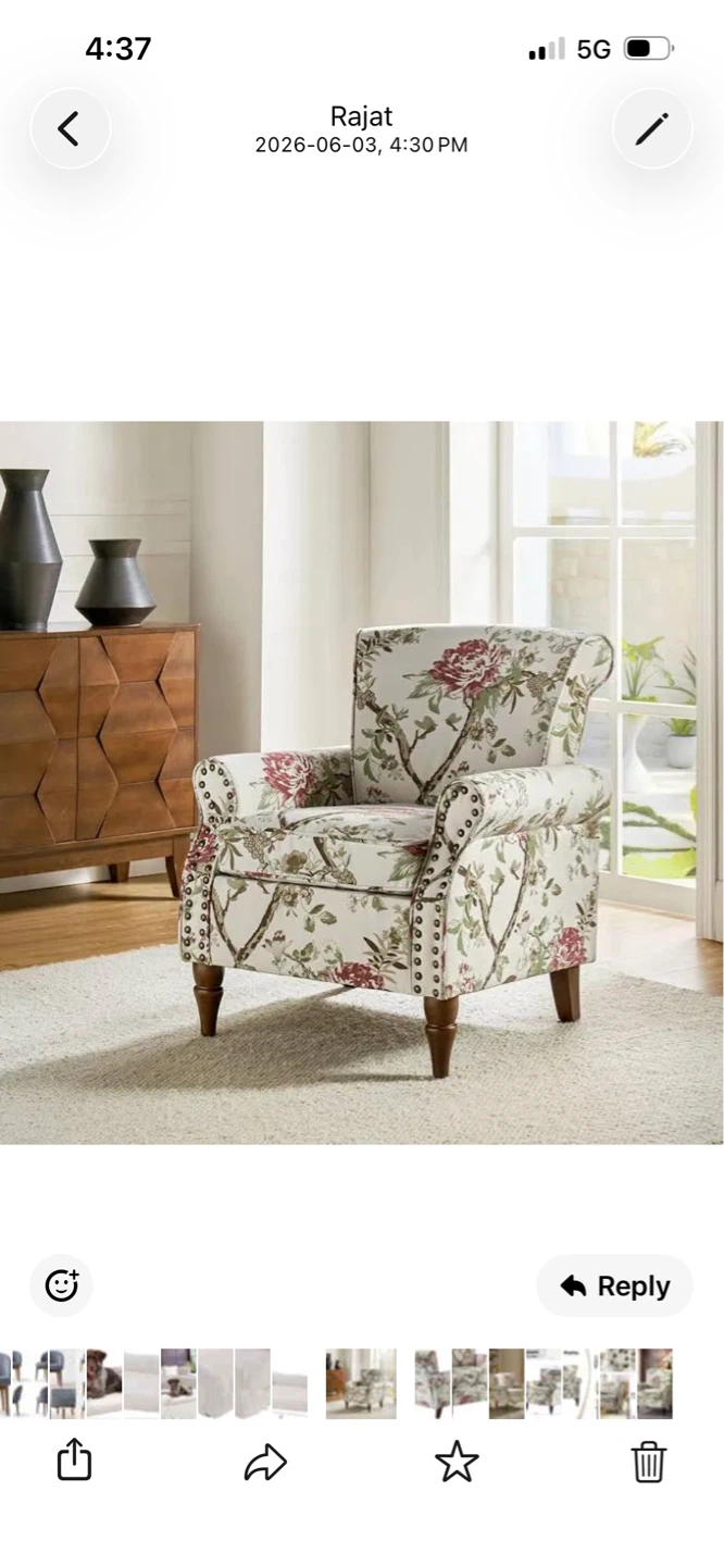 New Floral Accent Chair - photo 3