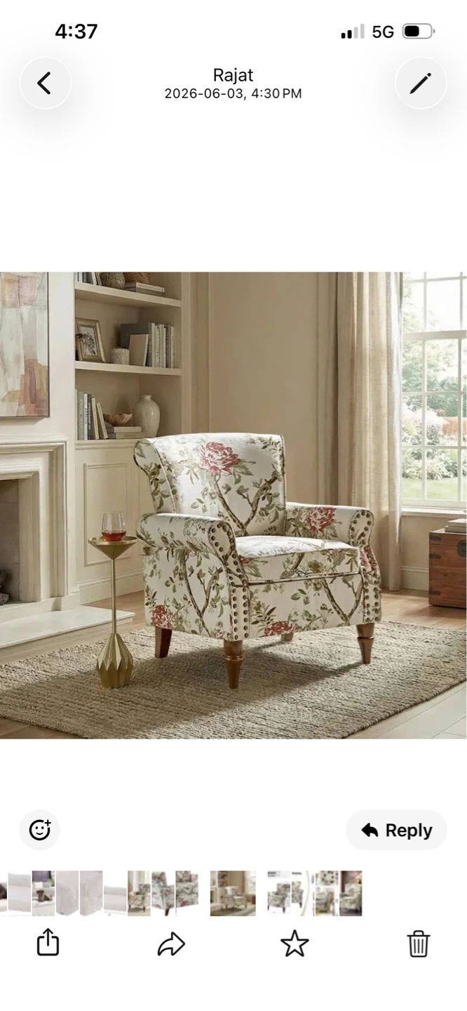 New Floral Accent Chair - photo 2