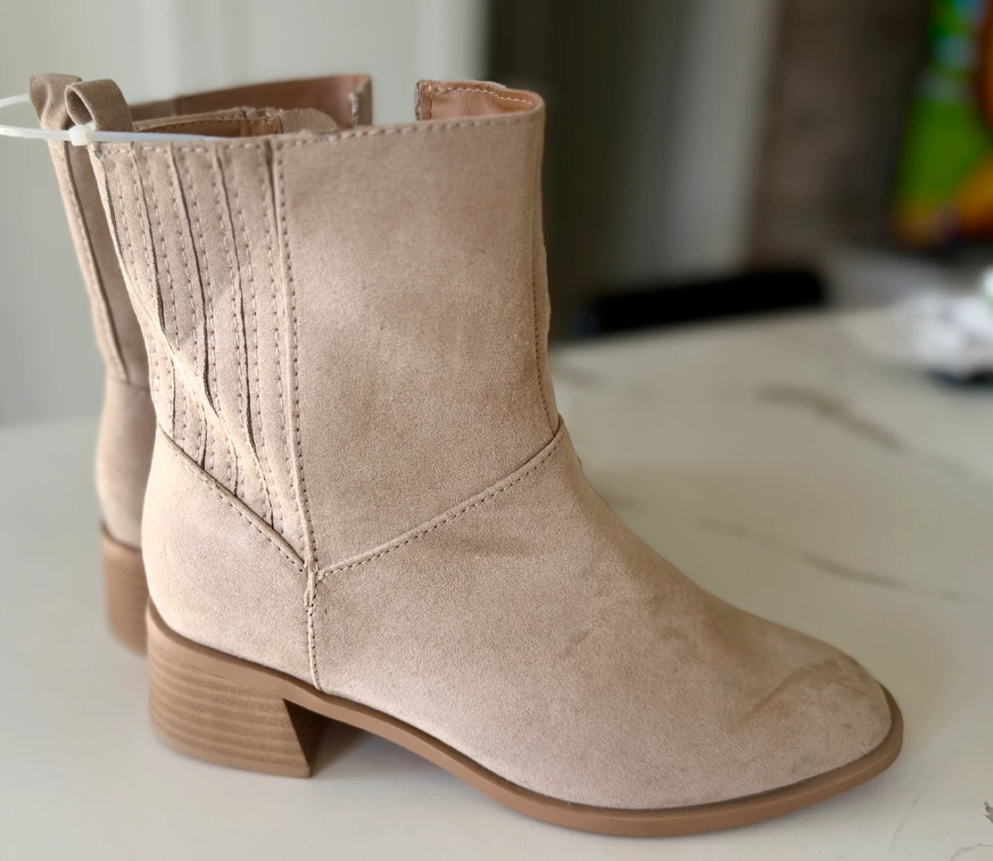 Tan Suede Ankle Boots - photo 2