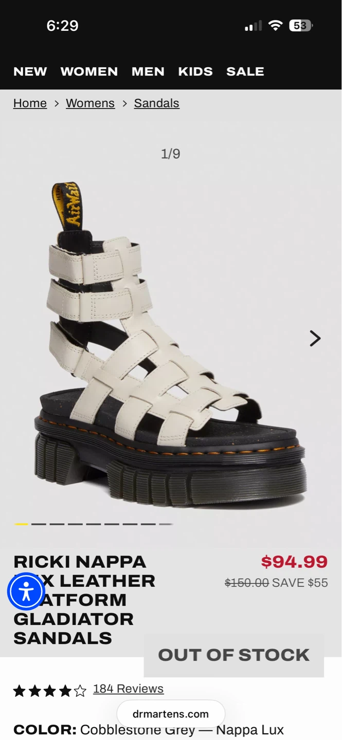 🆕Dr. Martens Ricki Nappa Lux Platform Gladiator Sandals - photo 3