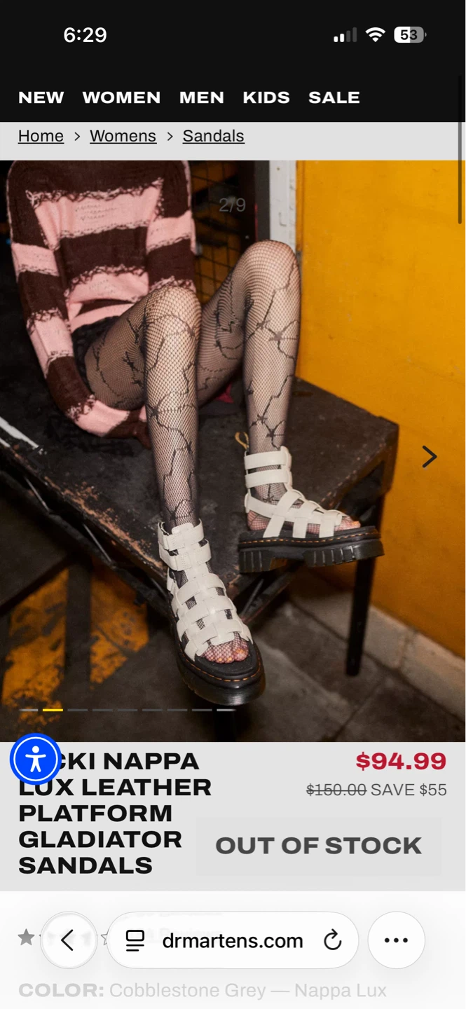 🆕Dr. Martens Ricki Nappa Lux Platform Gladiator Sandals
