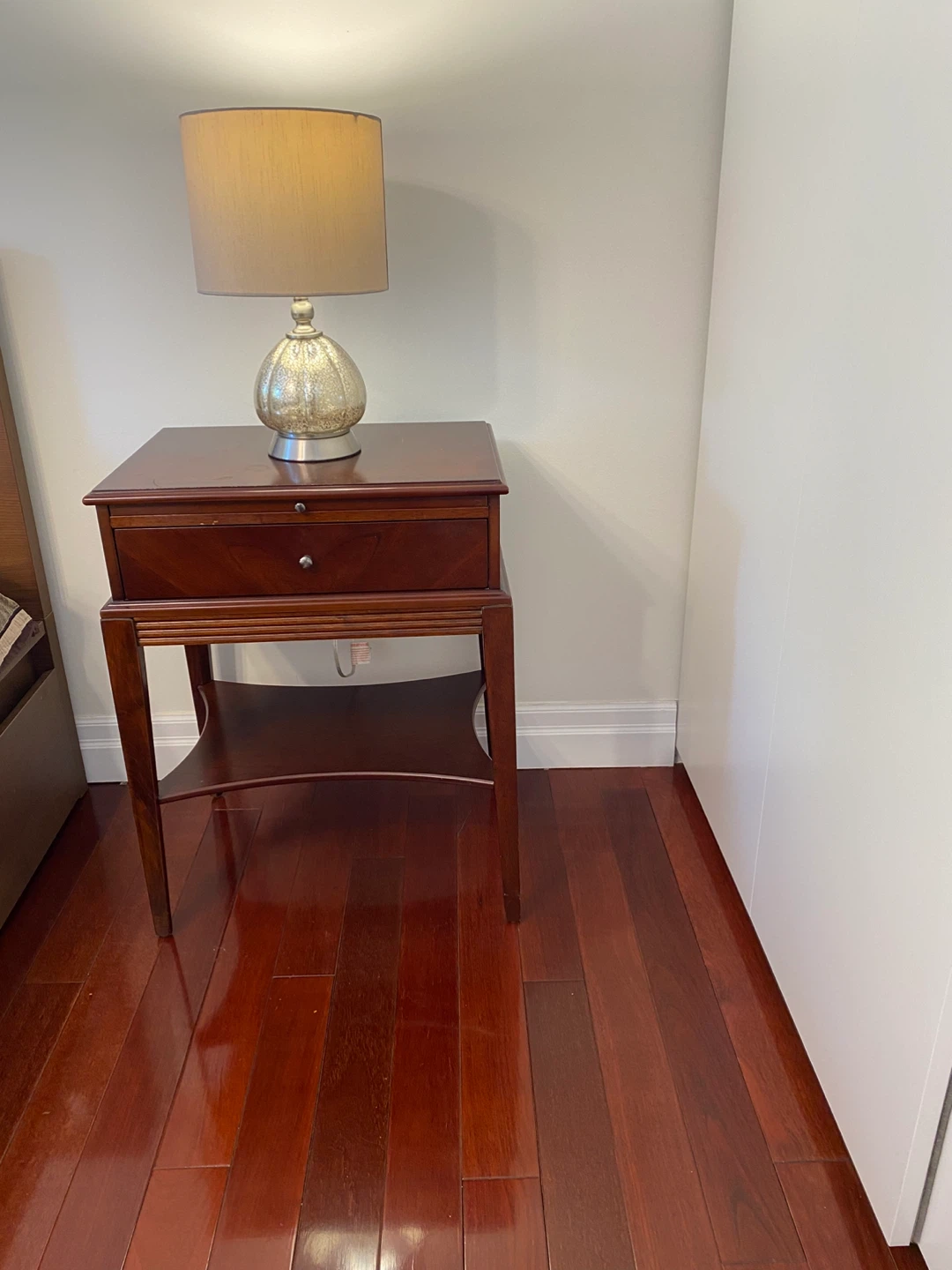 Solid Wood End Tables with Pull-Out Serving Tray – Set of 2 - photo 3