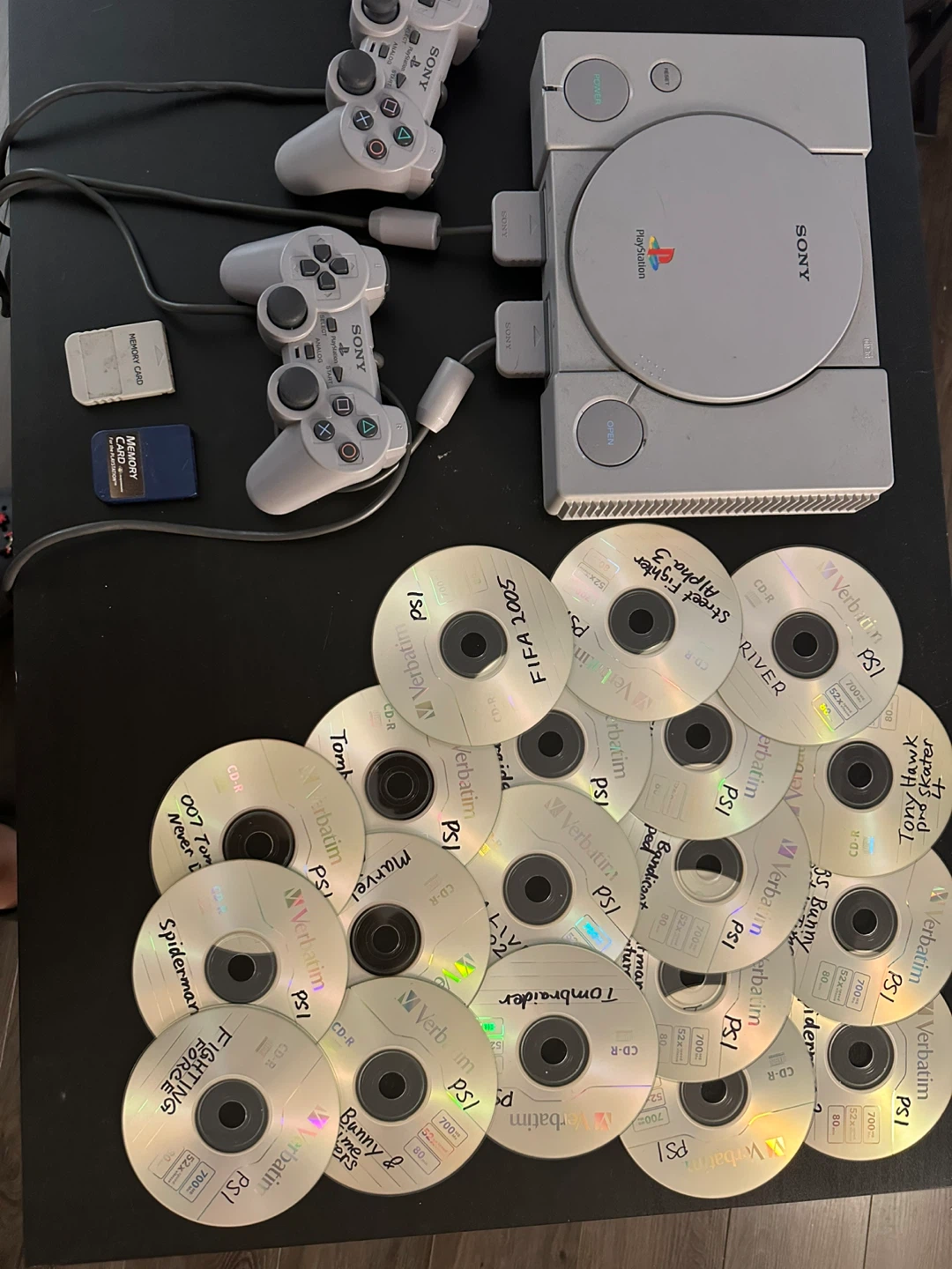 Sony PlayStation 1 Console with Games and Controllers - photo 4