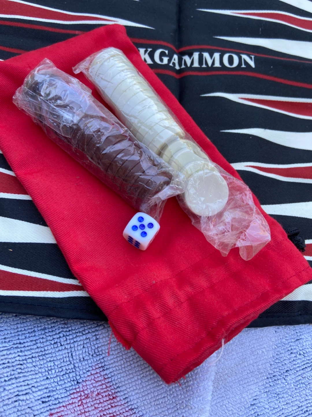 3 Game Cloth Travel Set - Backgammon, Chess, Checkers - photo 3
