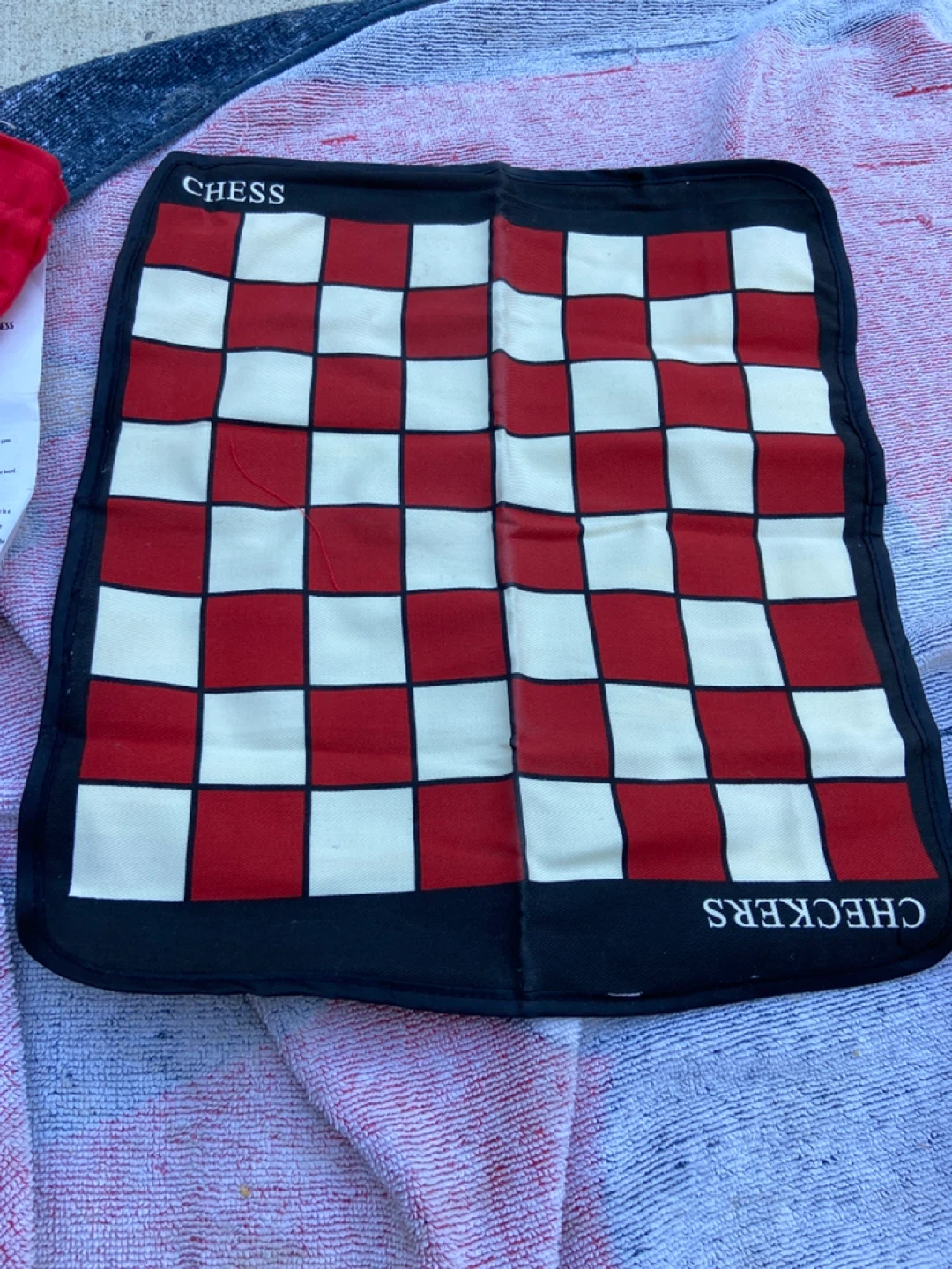 3 Game Cloth Travel Set - Backgammon, Chess, Checkers