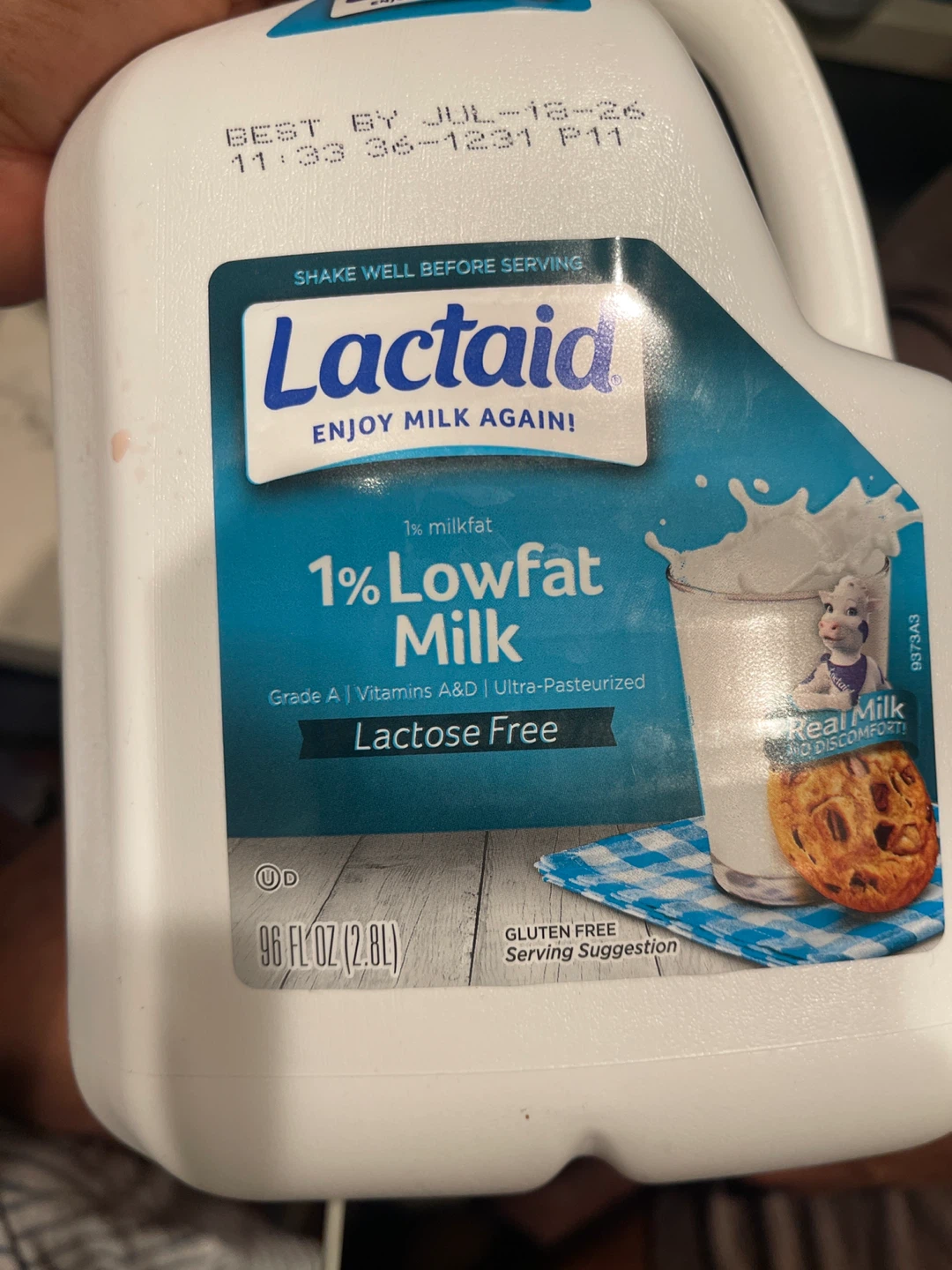 Lactaid 1% Lowfat Milk, Lactose Free, 96 fl oz