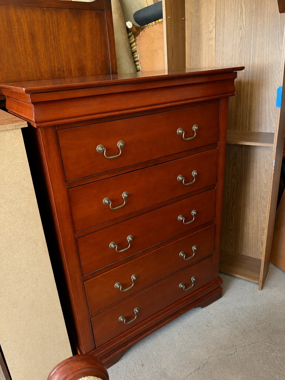 Cherry Finish 5-Drawer Chest - photo 2