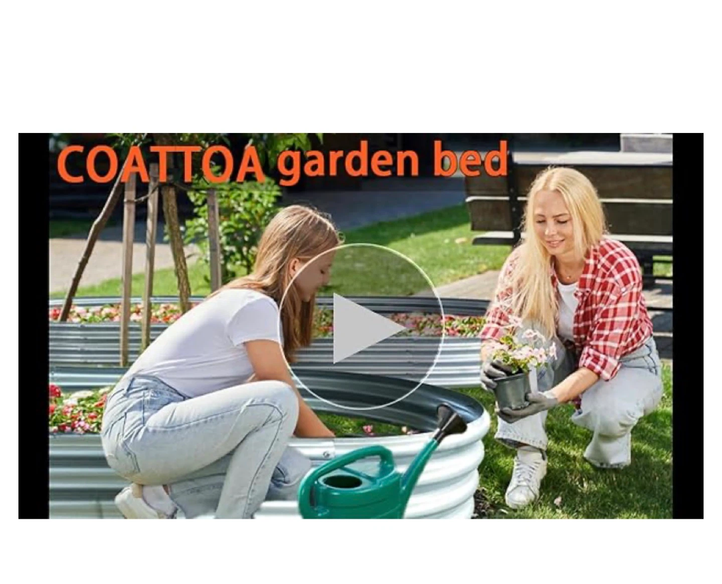 COATTOA Galvanized Raised Garden Bed, 2 Pcs 6x3x1ft - photo 4