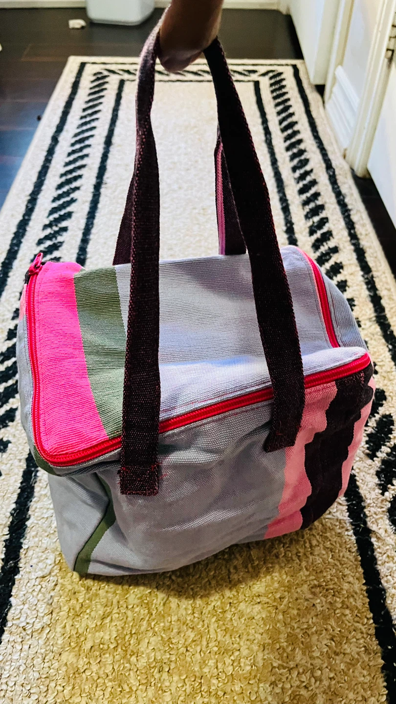 Striped Duffle Bag