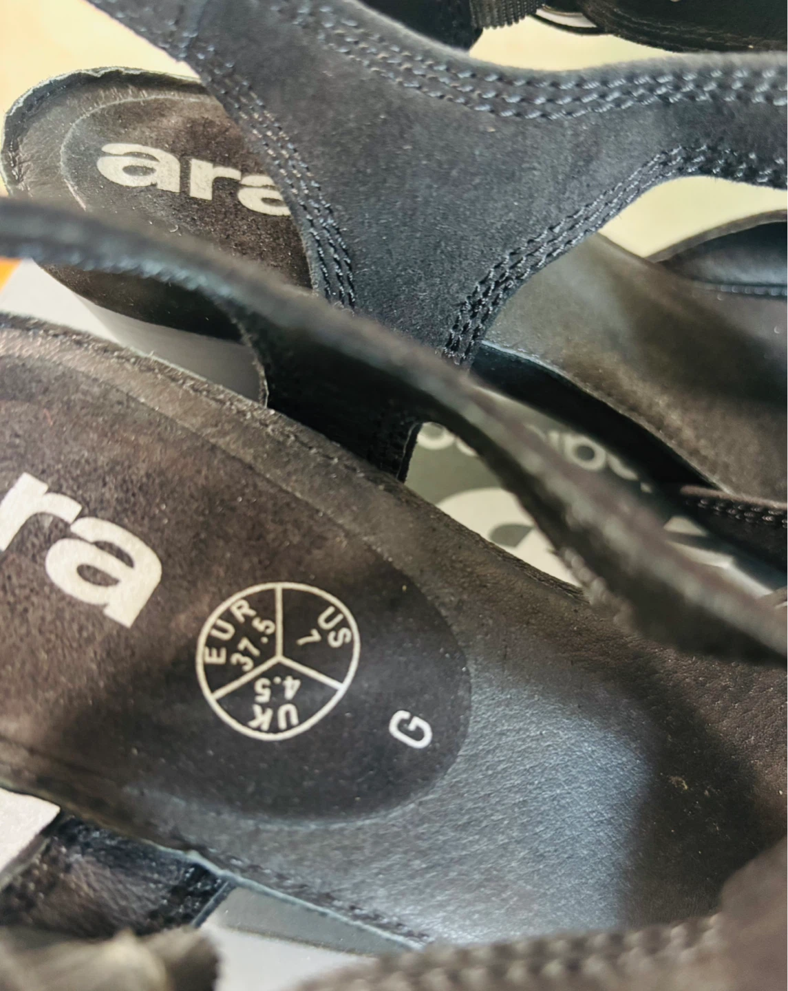 Ara Black Suede Wedge Sandals, US 7  👡🥰💗 - photo 5