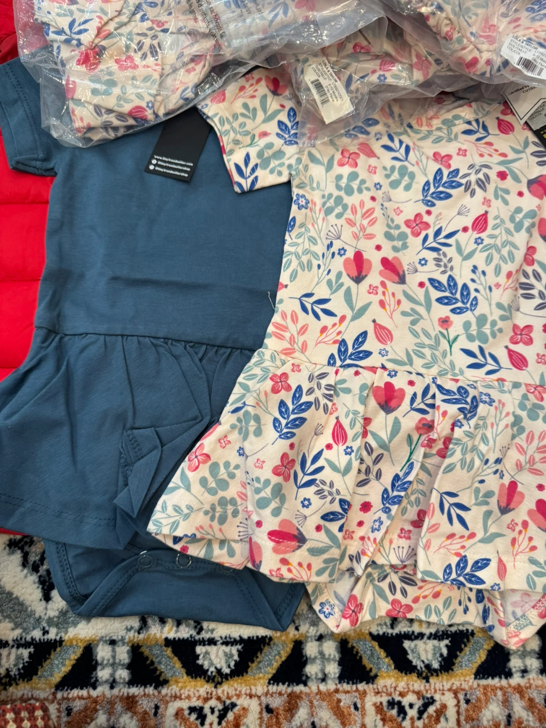 Organic cotton Lola & Taylor Floral Baby Romper - photo 2