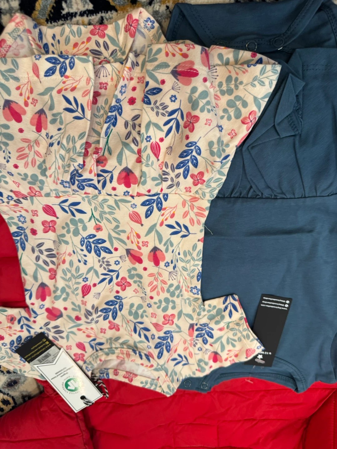 Organic cotton Lola & Taylor Floral Baby Romper - photo 3