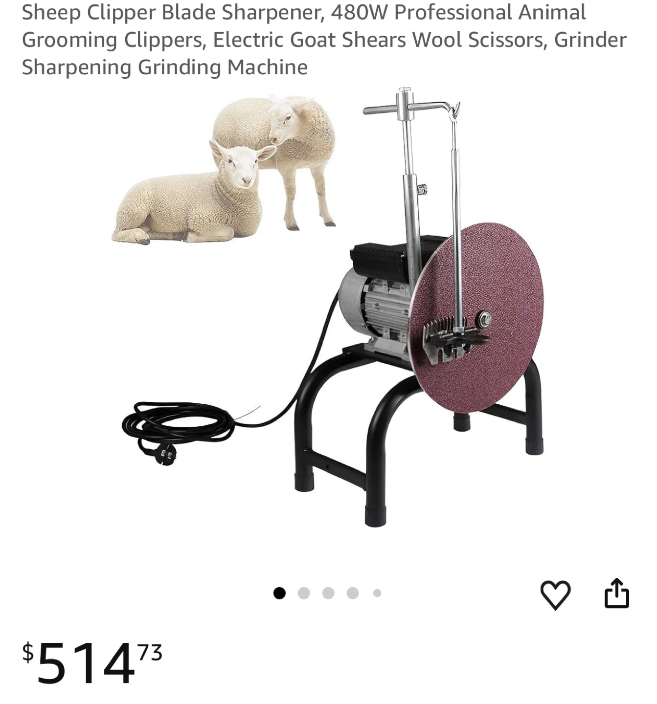 480W Professional Sheep Clipper Blade Sharpener Grinding Machine - photo 4