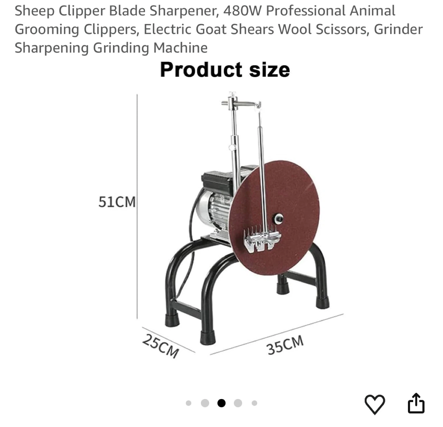 480W Professional Sheep Clipper Blade Sharpener Grinding Machine - photo 2