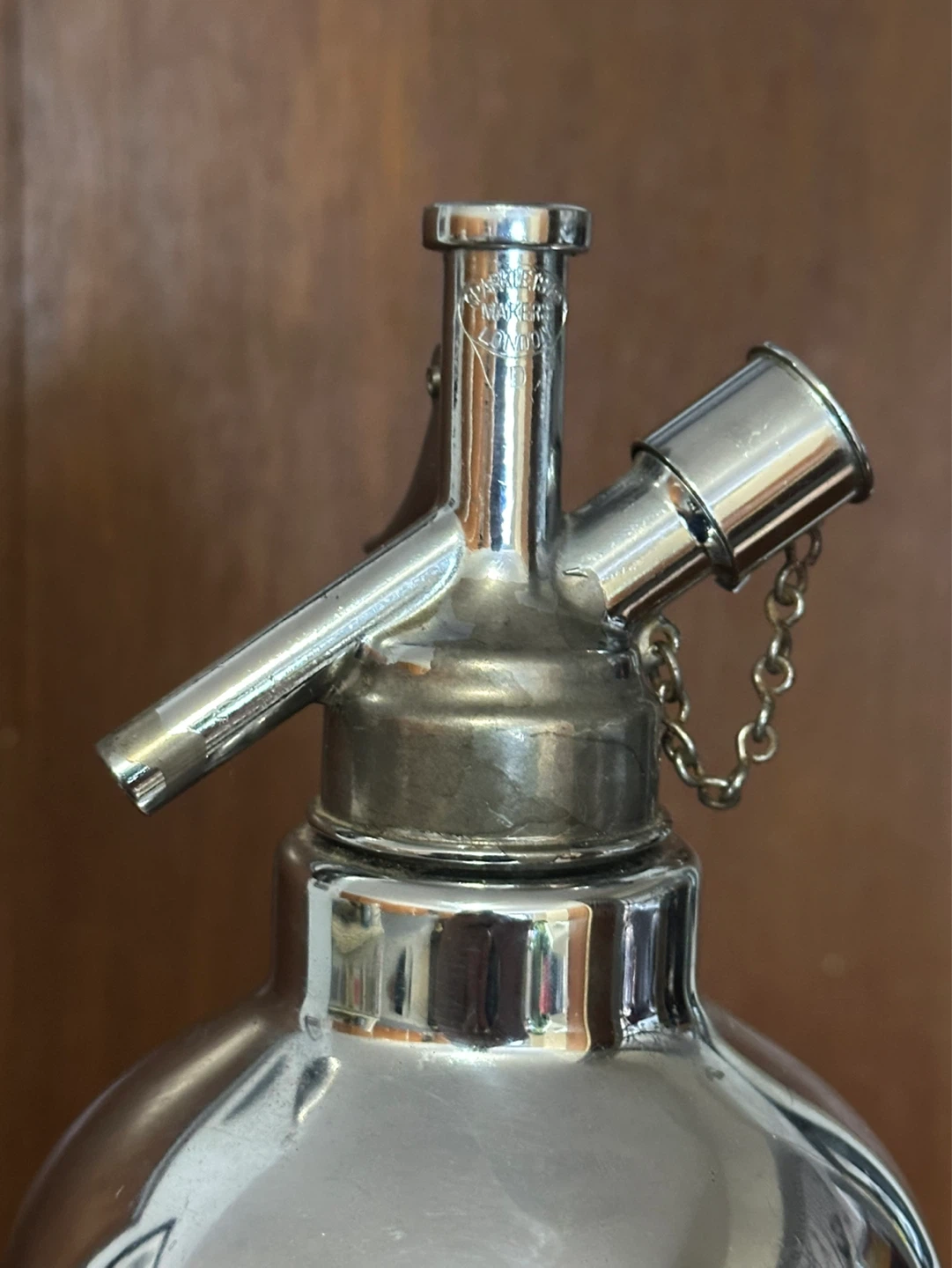 sparkleys makers ltd art deco chrome seltzer bottle - photo 4