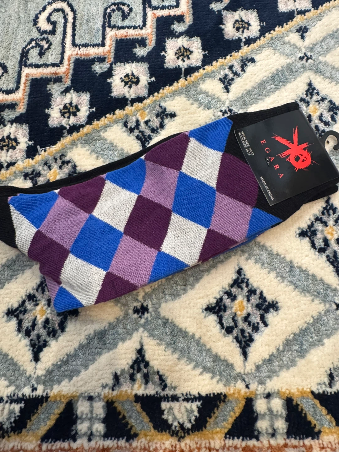EGARA Argyle Pattern Dress Socks - photo 2