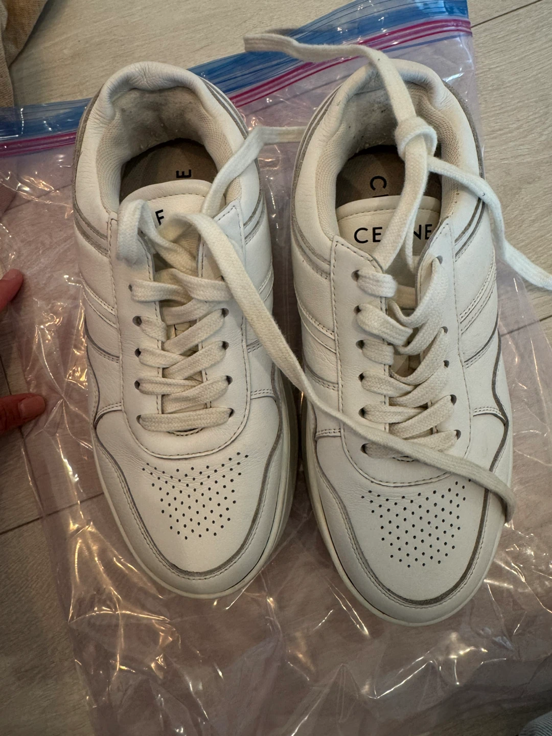 CELINE White Leather Platform Sneakers - photo 2