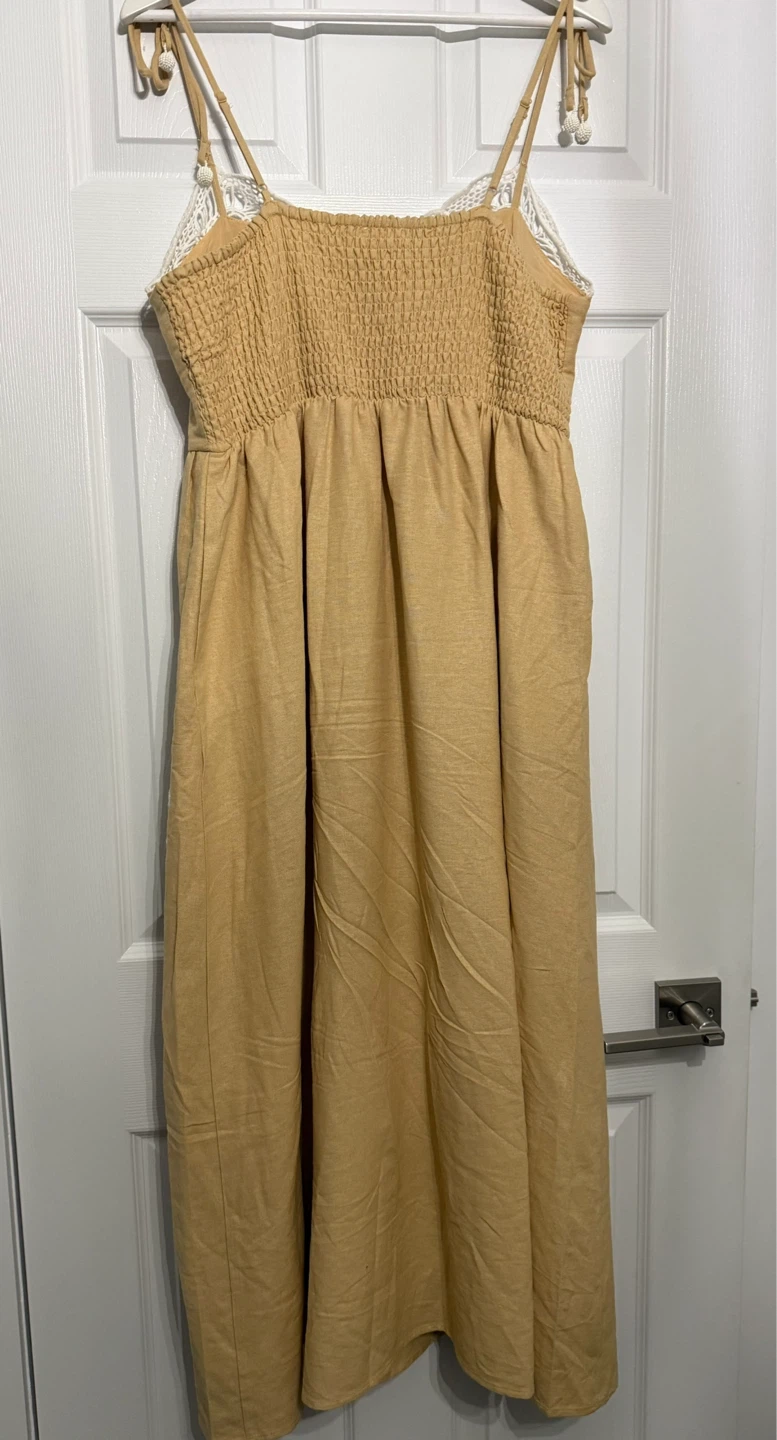 Caroline Constas  Farm Linen Dress Rio S Embroidered - photo 3