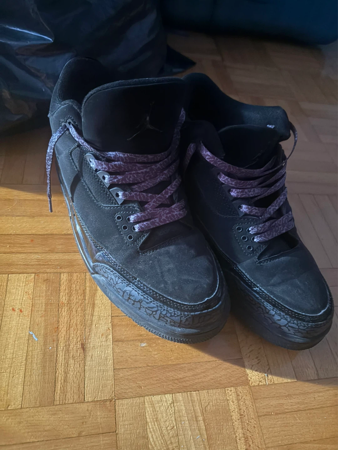 Air Jordan 3 Black Sneakers - photo 2