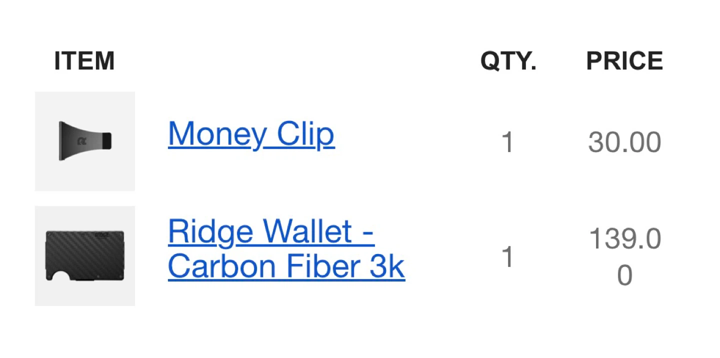 Ridge Wallet - Carbon Fiber 3k & money clip - photo 4