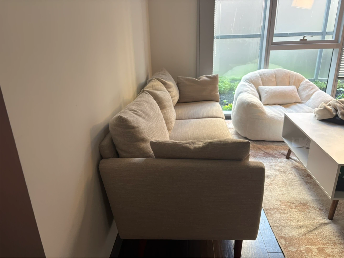 Beige 3-Seater Sofa - photo 2