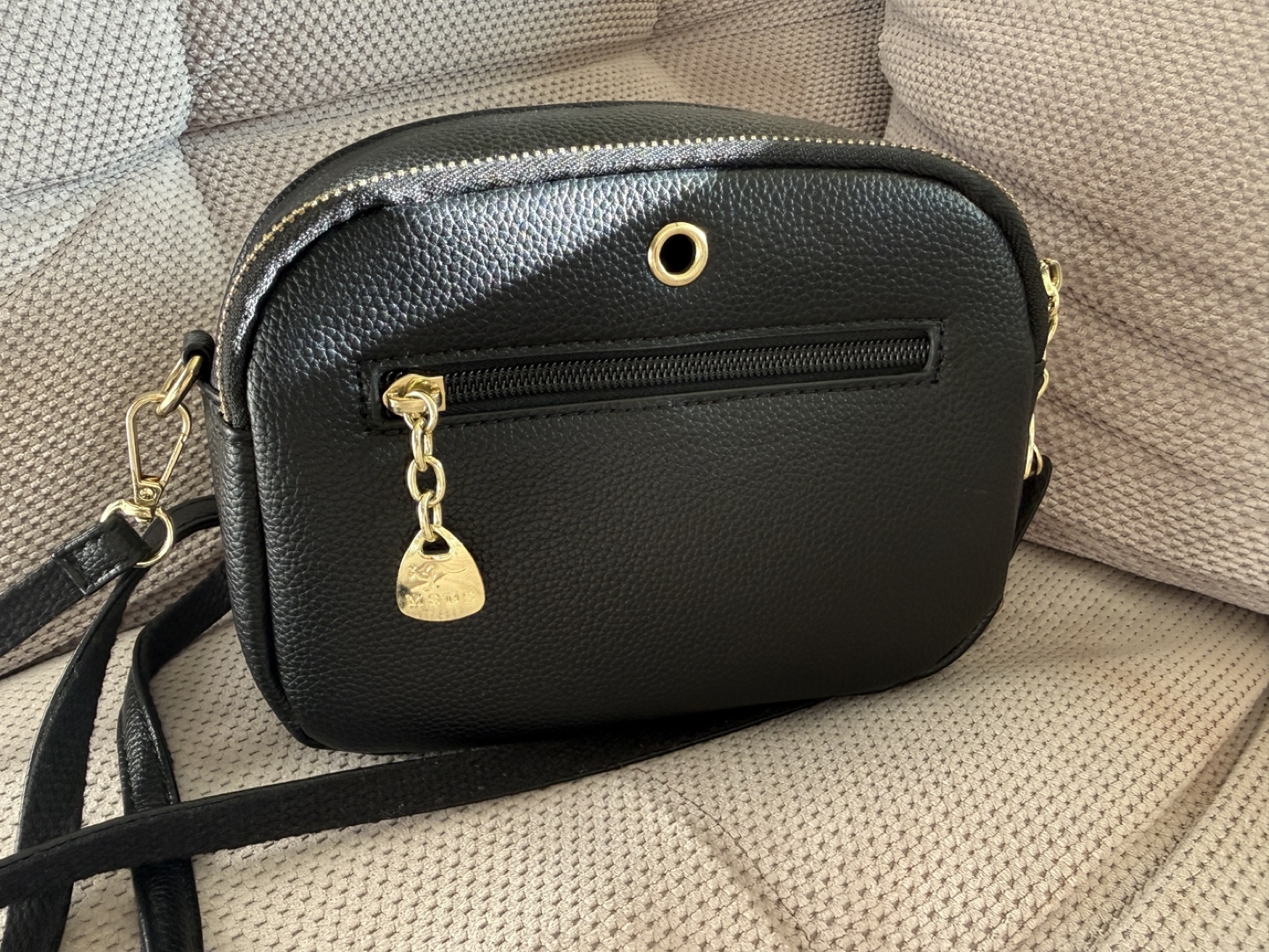 Black Faux Leather Crossbody Bag - photo 2
