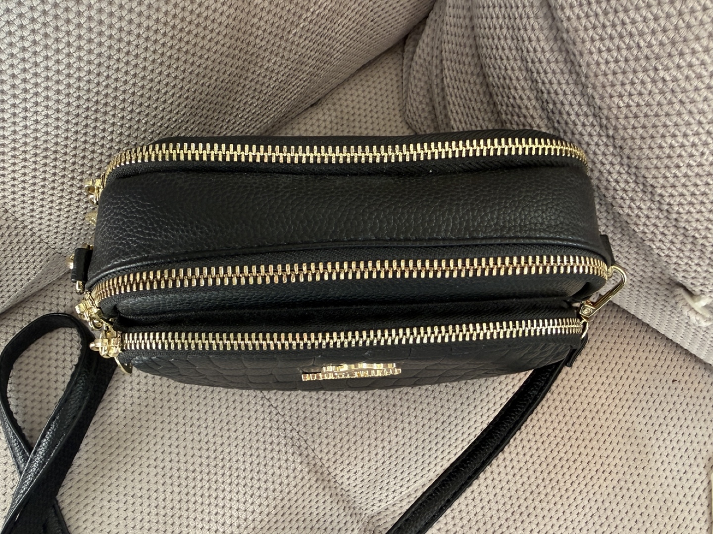 Black Faux Leather Crossbody Bag - photo 3
