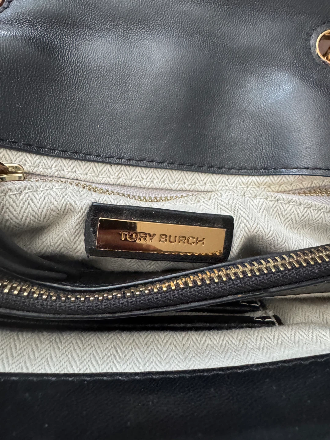 Tory Burch Black Leather Chevron Shoulder Bag - photo 5