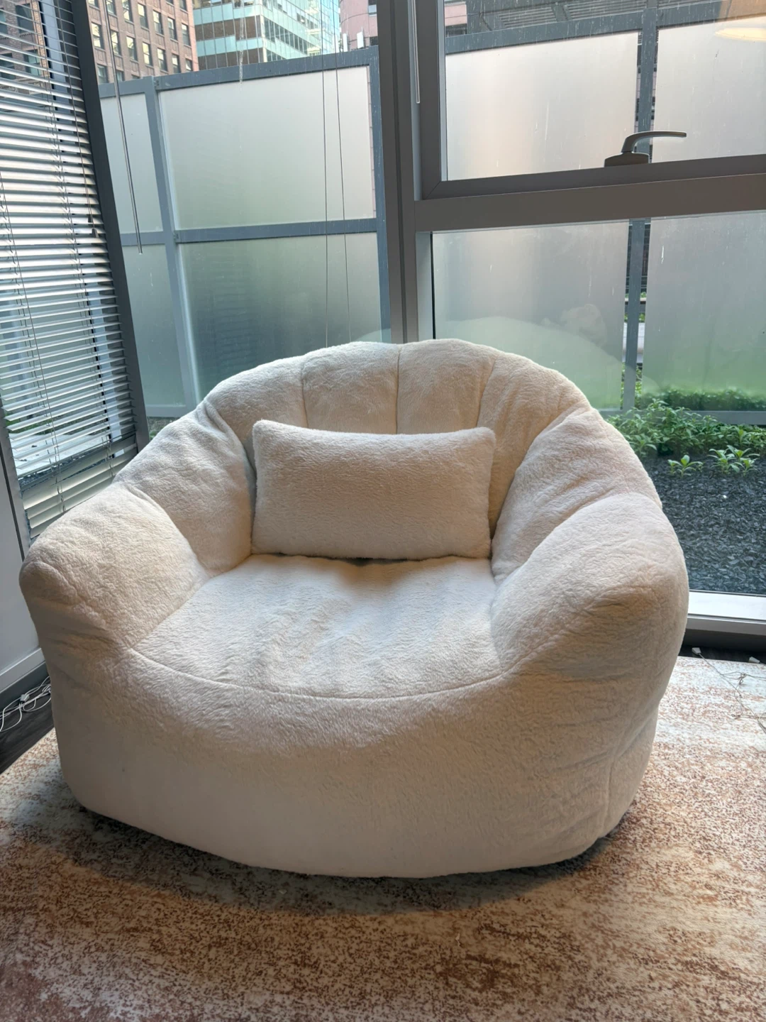 Plush Armchair with Pillow