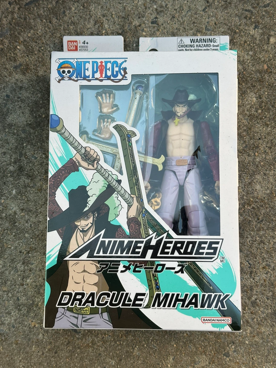 Bandai One Piece Anime Heroes Dracule Mihawk Action Figure