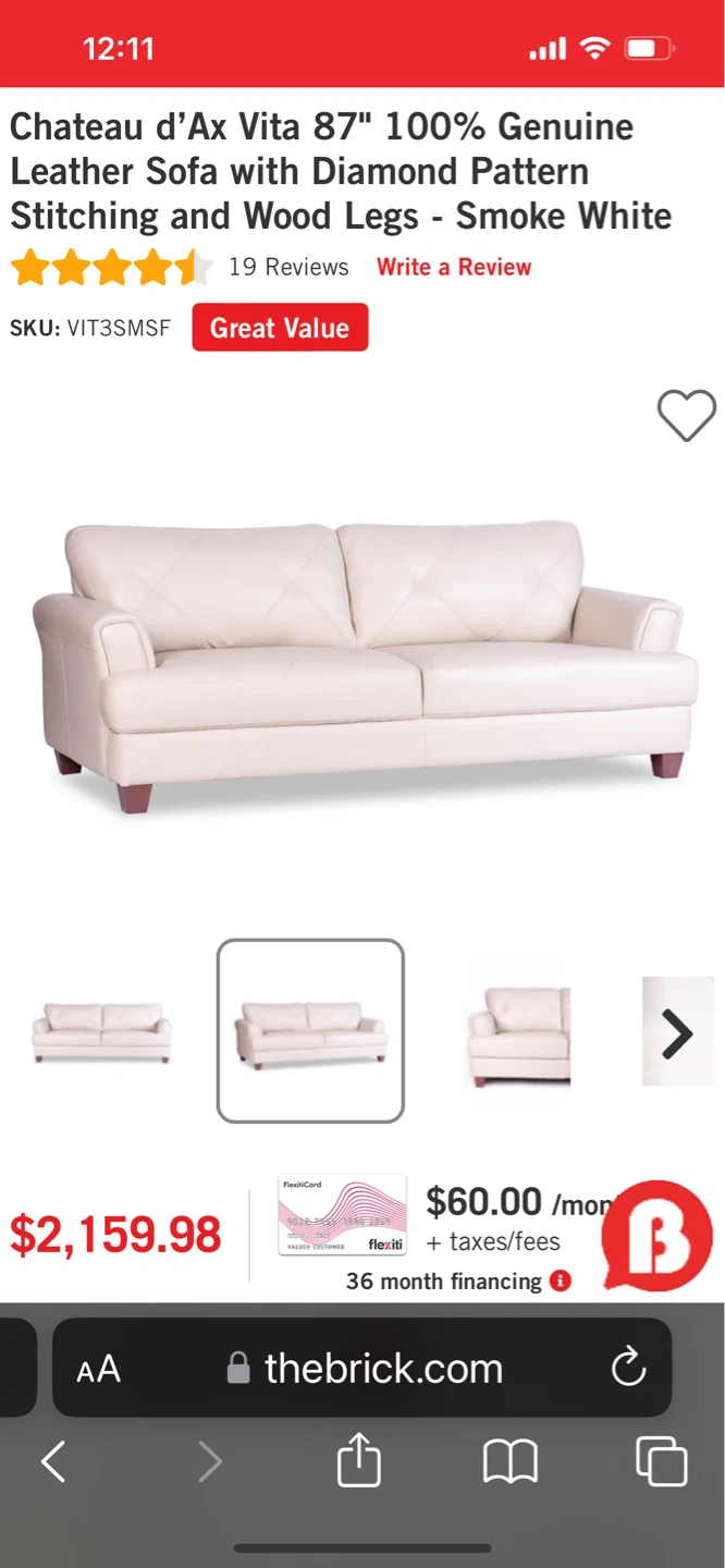 *** Genuine Leather Sofa Set – Excellent Condition ***