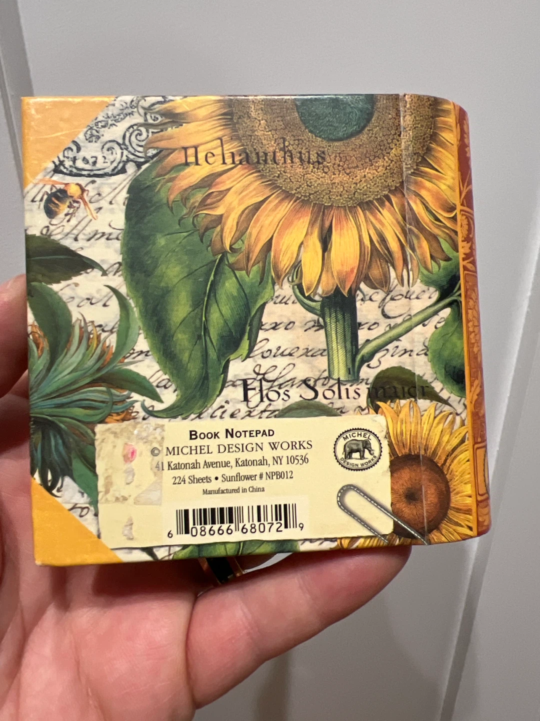 Used Michel Design Works Sunflower "Book Notepad" - photo 2