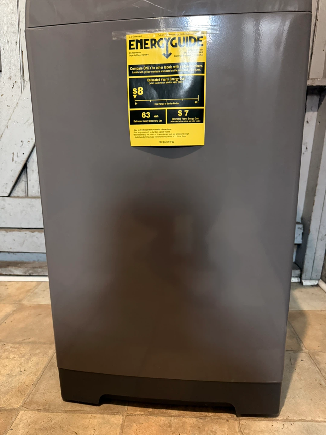 EnergyGuide Clothes Washer