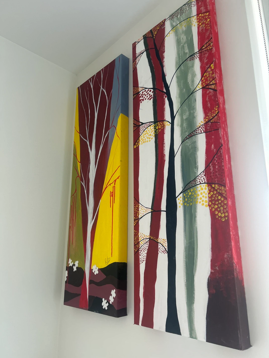 Set of 2 Modern Tree Canvas Art Prints